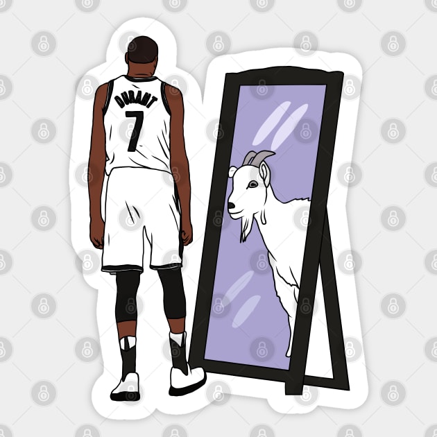 Kevin Durant Mirror GOAT (Nets) Sticker by rattraptees